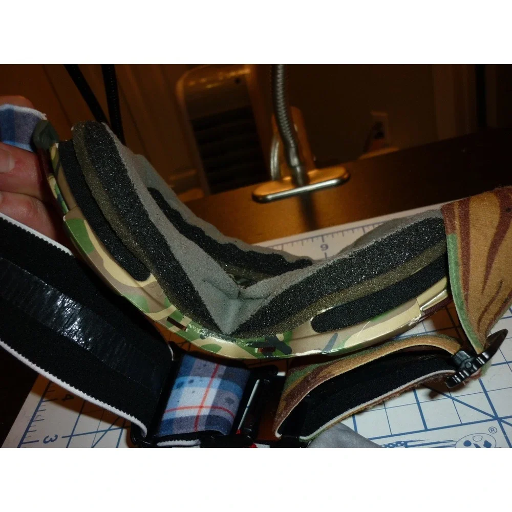 Smith Optics Snow Goggles Camo Frame Plaid Tiger Stripe Strap Mirrored Lens